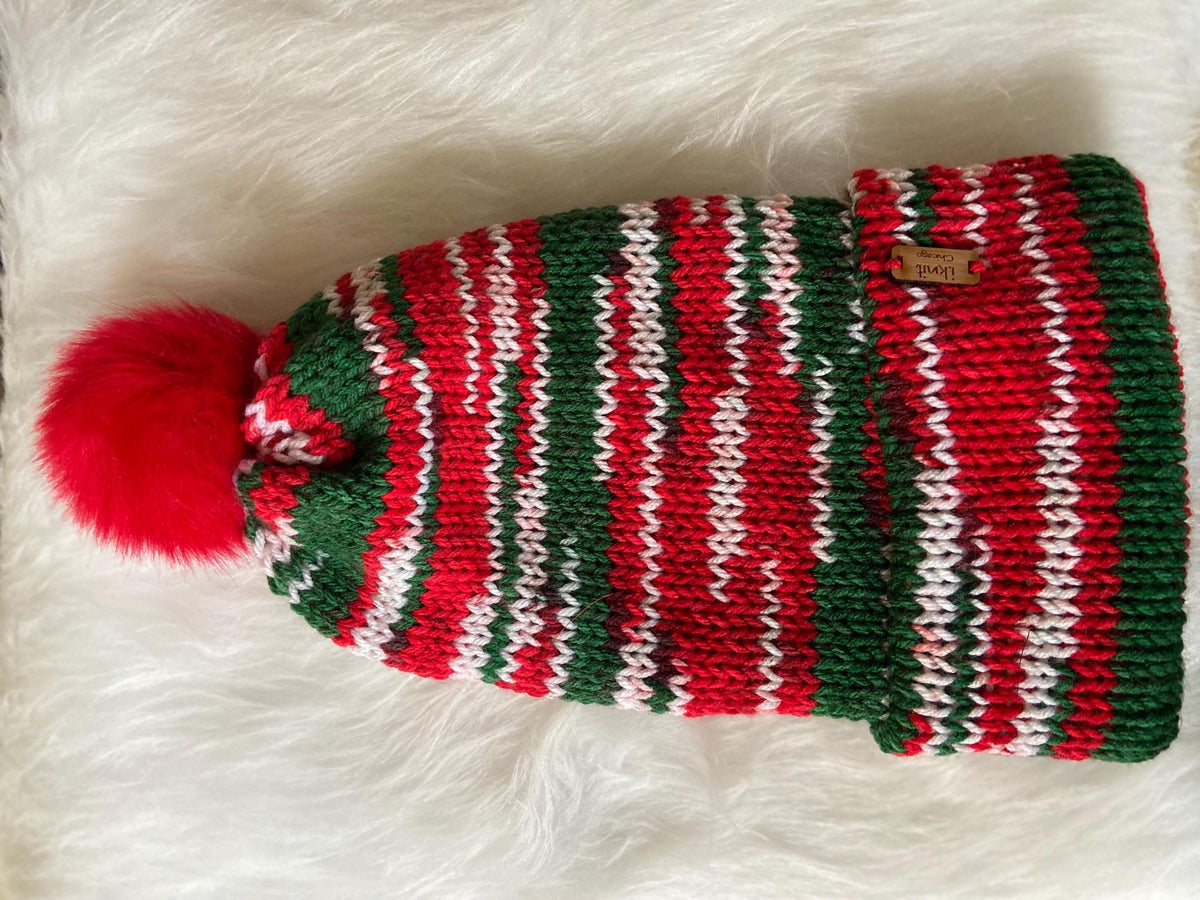 Double Knit Christmas Beanie: Festive Acrylic Winter Hat