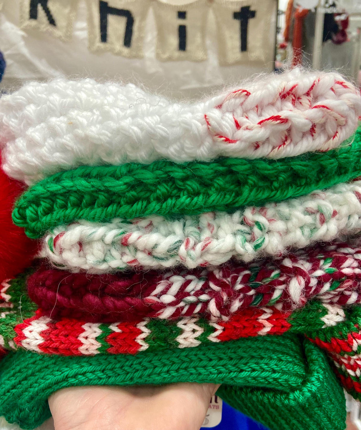 Double Knit Christmas Beanie: Festive Acrylic Winter Hat