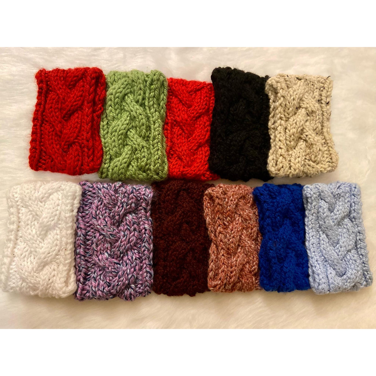 RED Cable Knit Headband