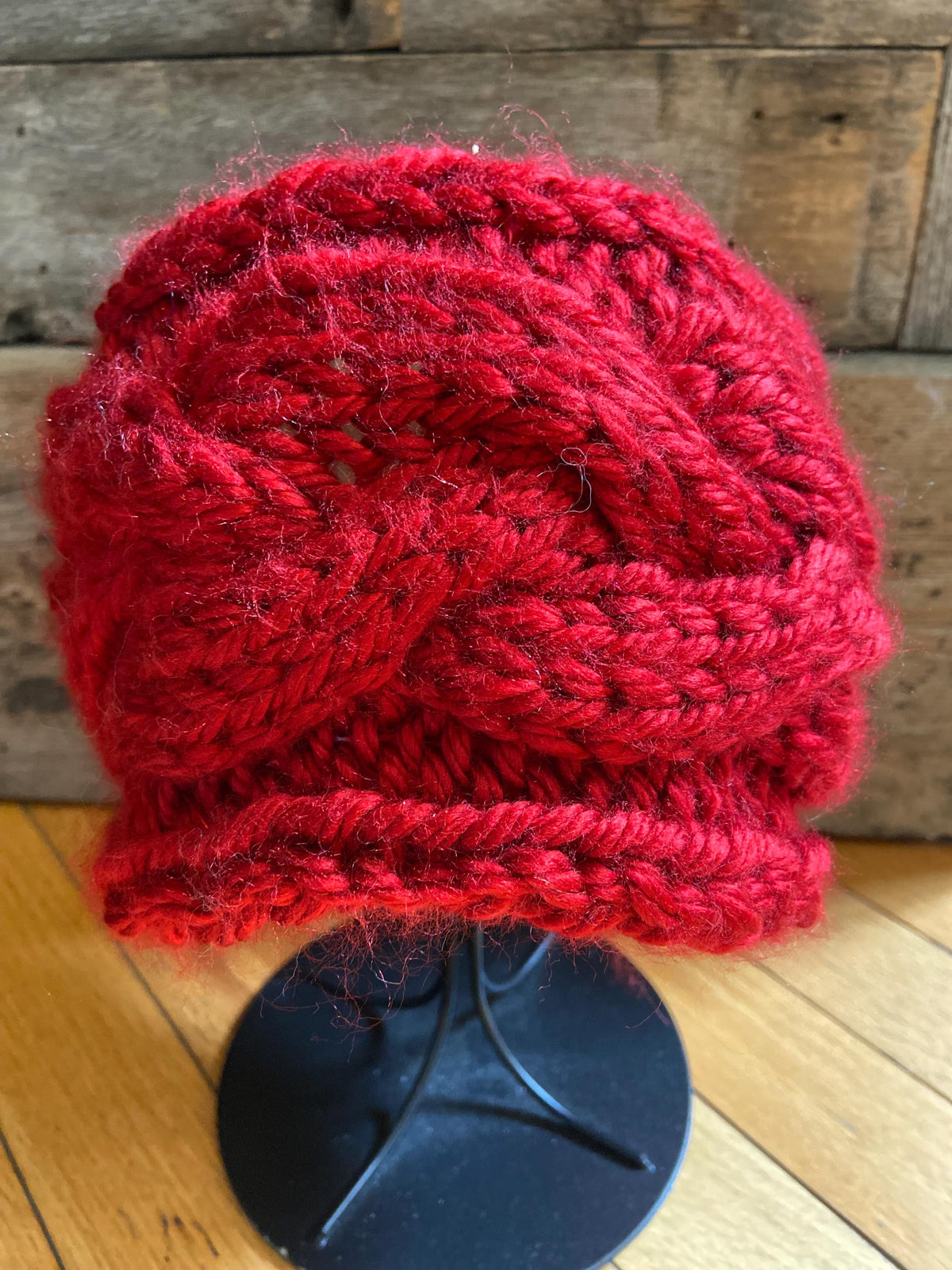 RED Cable Knit Headband