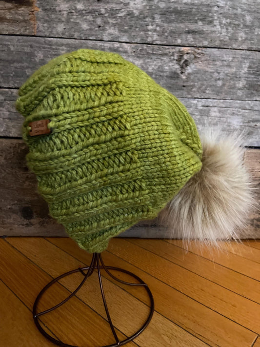 APPLE Green Knit Beanie
