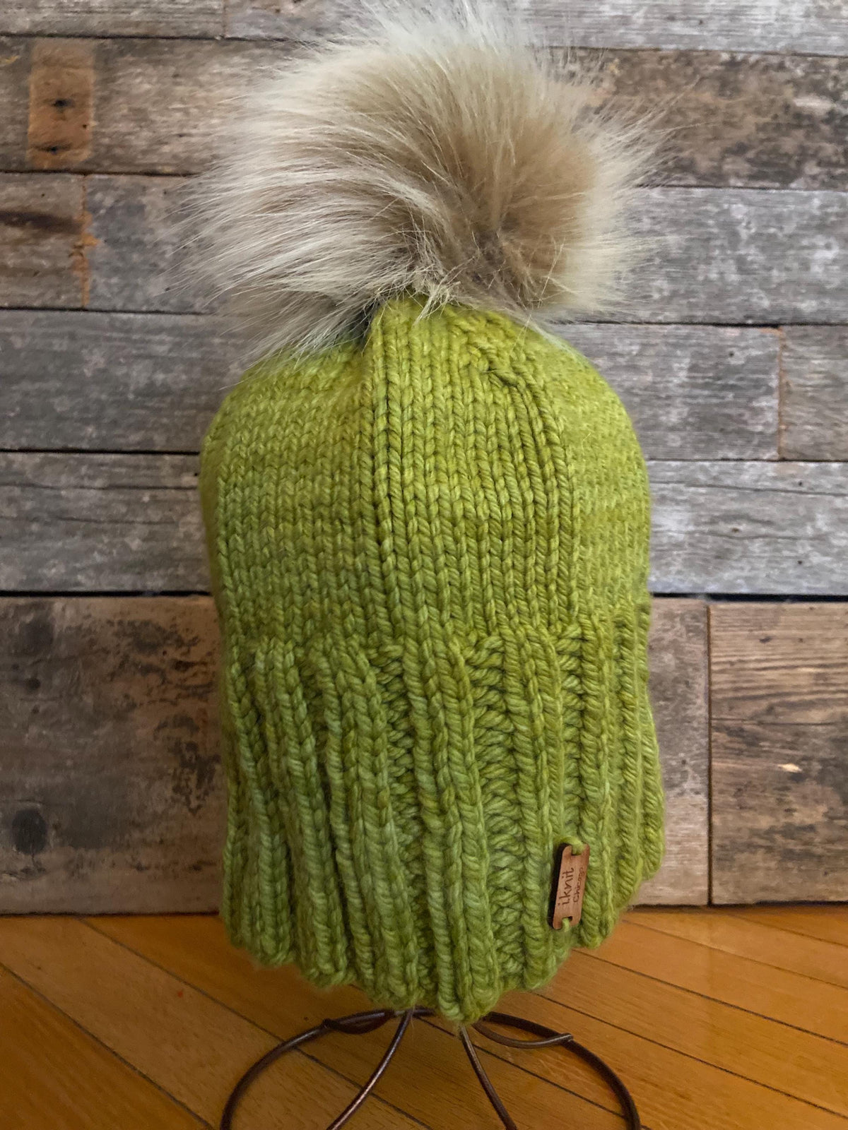 APPLE Green Knit Beanie