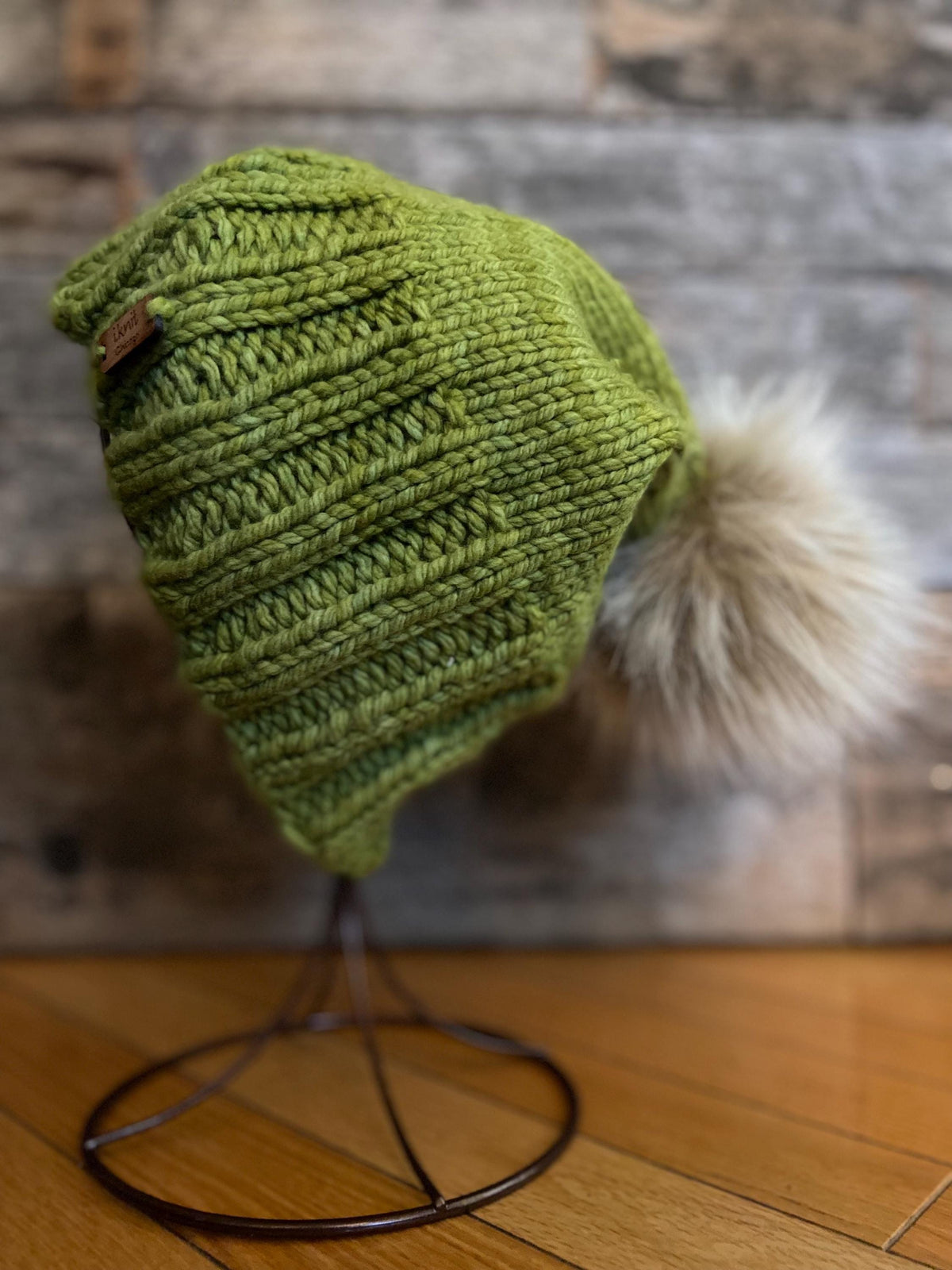 APPLE Green Knit Beanie