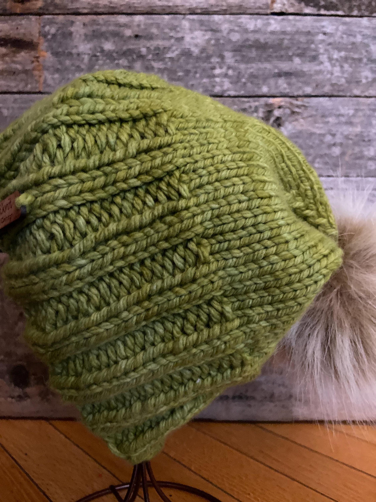 APPLE Green Knit Beanie