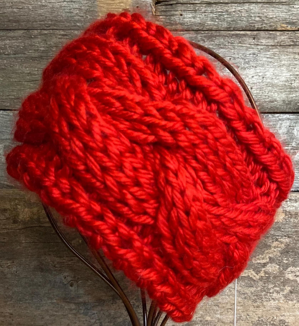 RED Cable Knit Headband