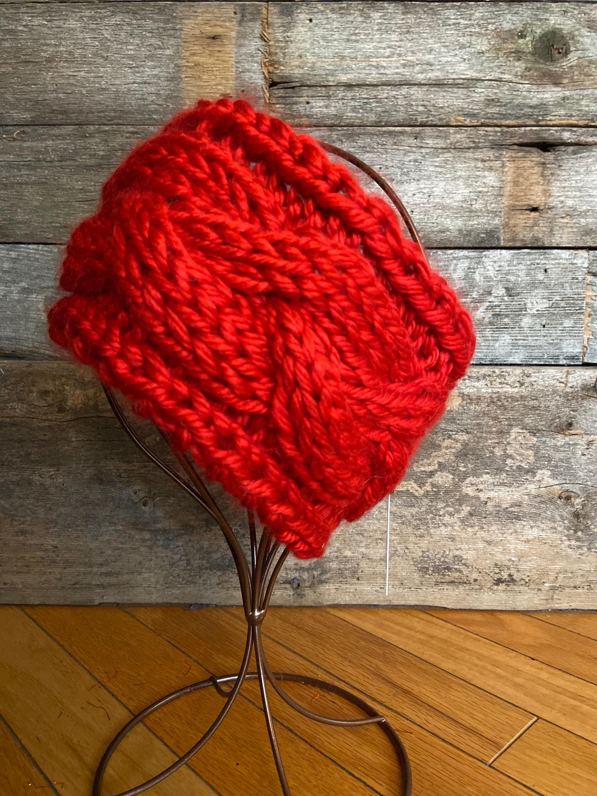 RED Cable Knit Headband