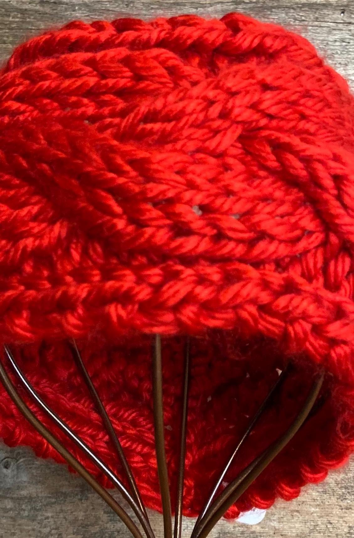 RED Cable Knit Headband