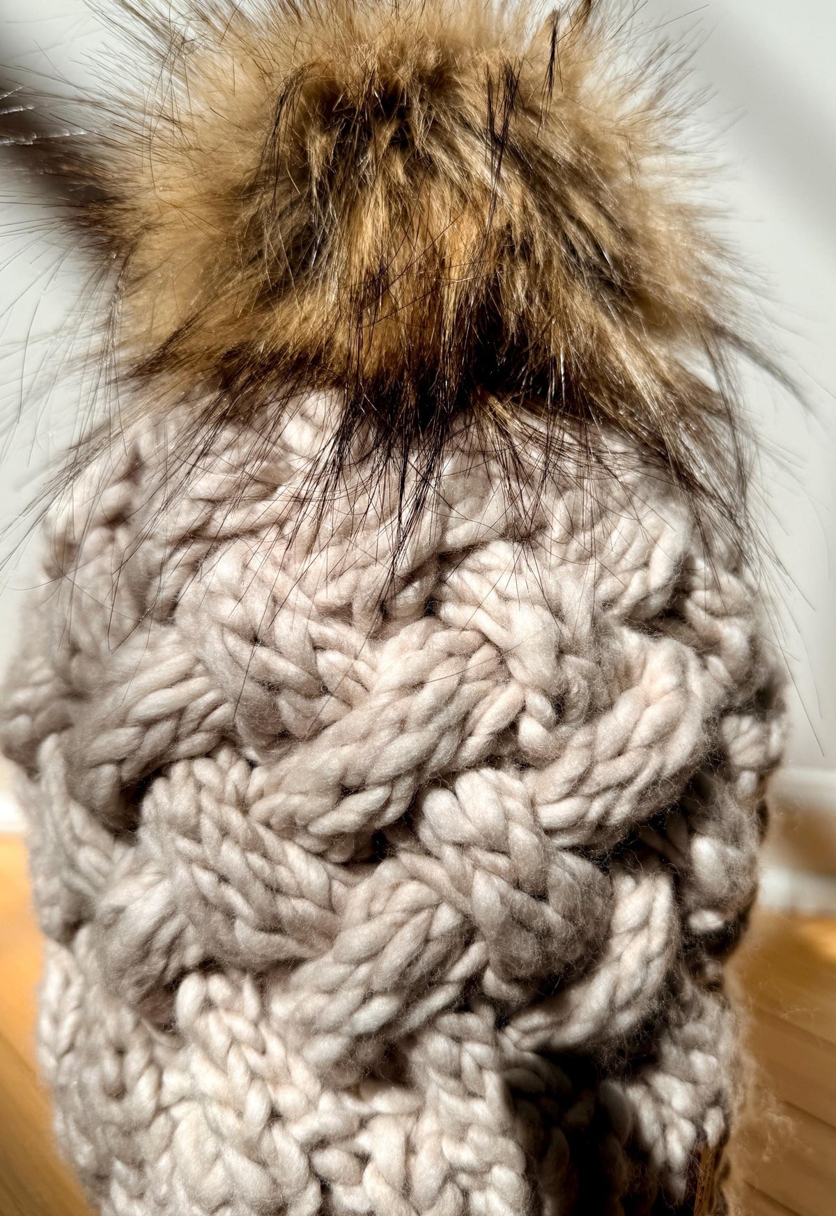 CRÈME FRAICHE Cable-Knit Beanie