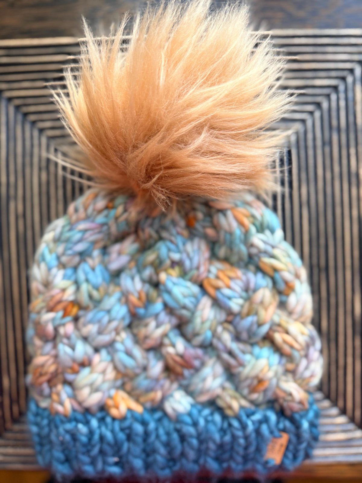 PEACOCK Super Cable Knit Beanie