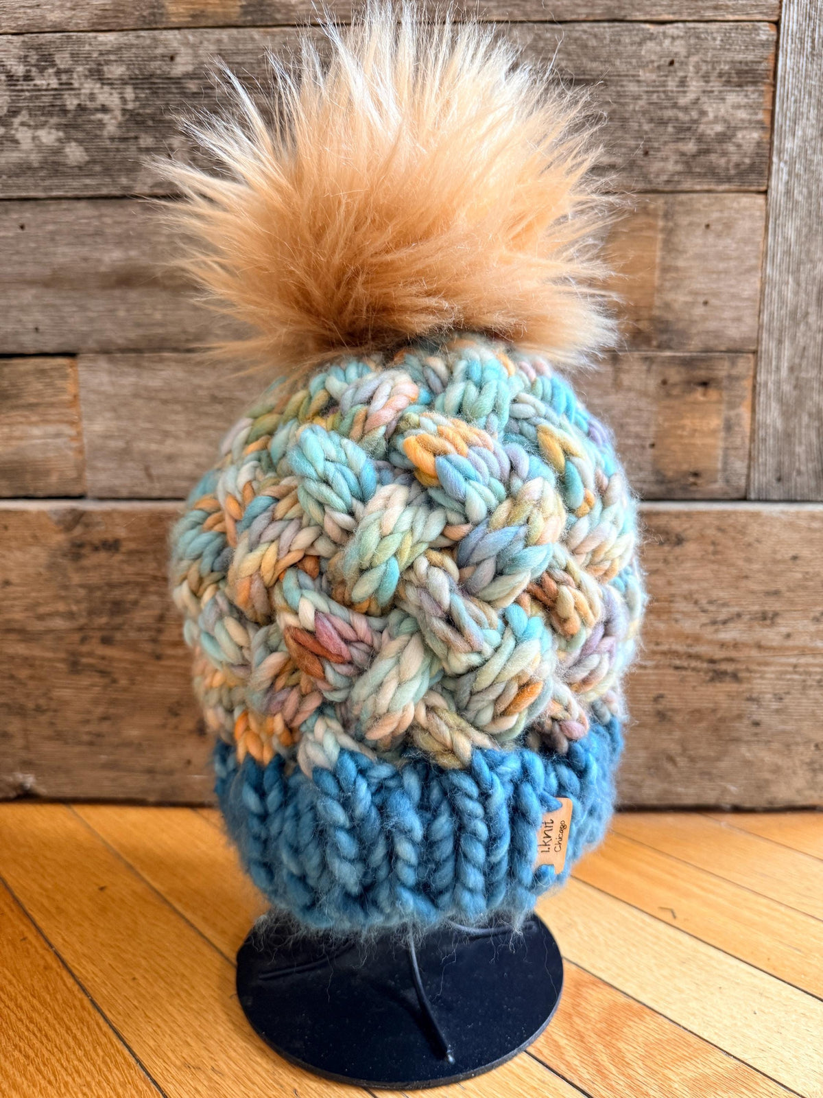 PEACOCK Super Cable Knit Beanie