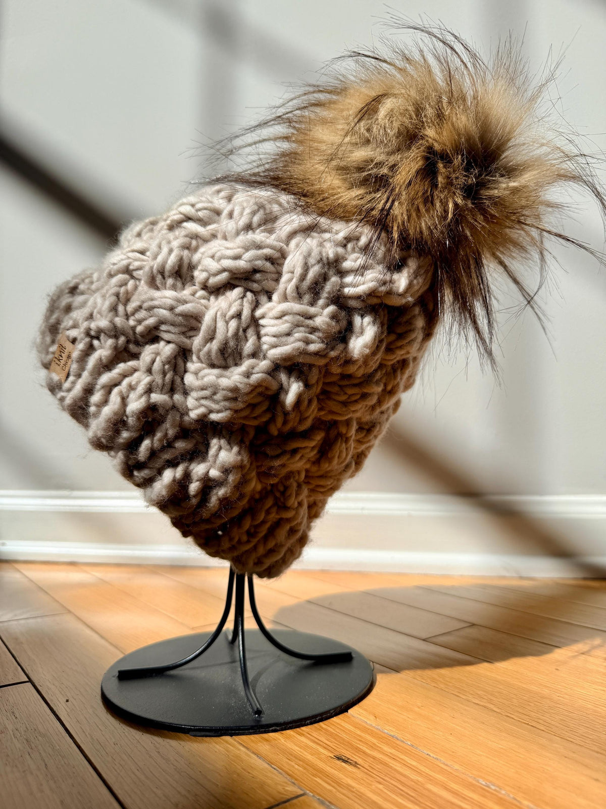 CRÈME FRAICHE Cable-Knit Beanie