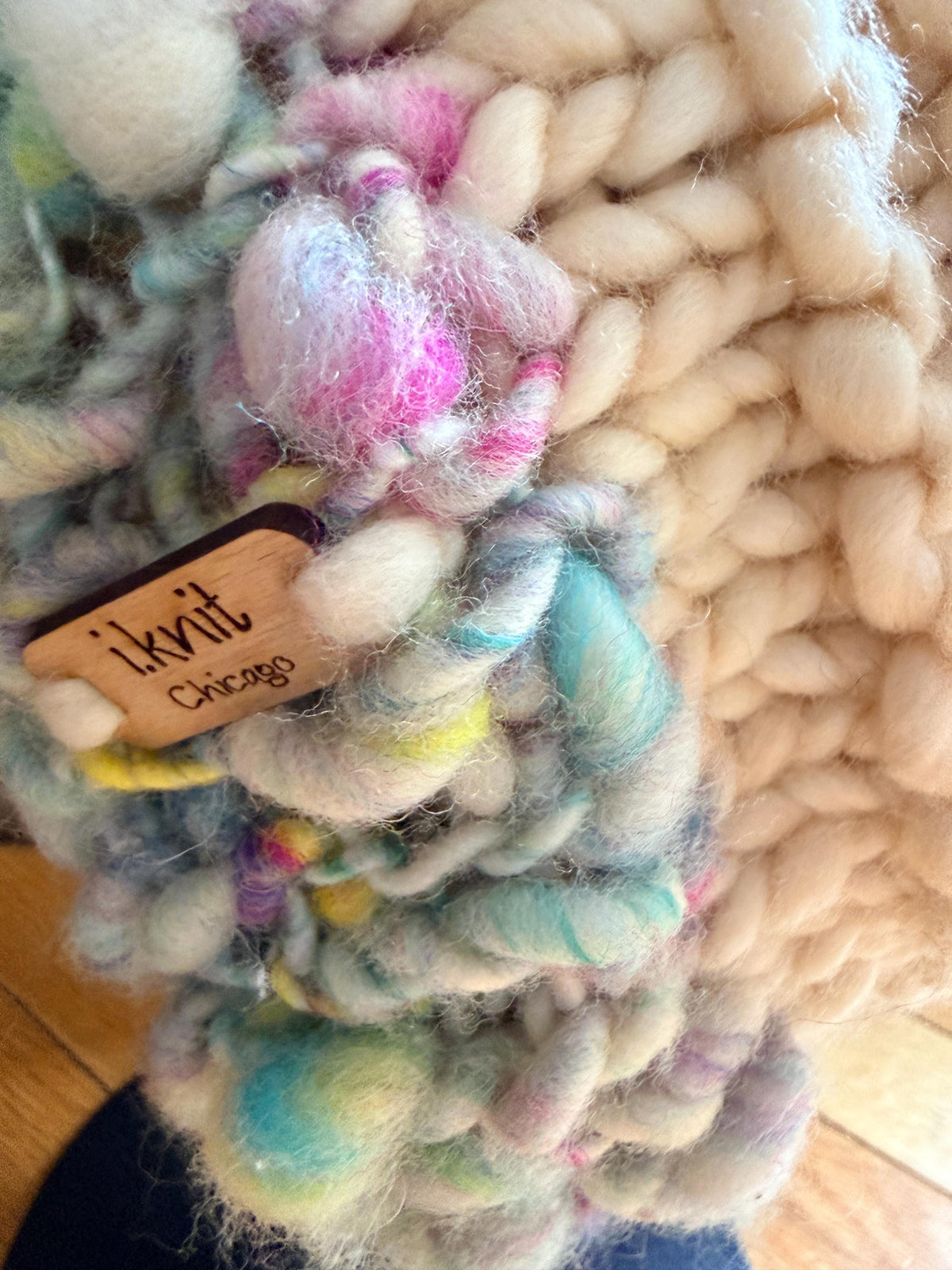 AQUAMARINE Textured Chunky Beanie