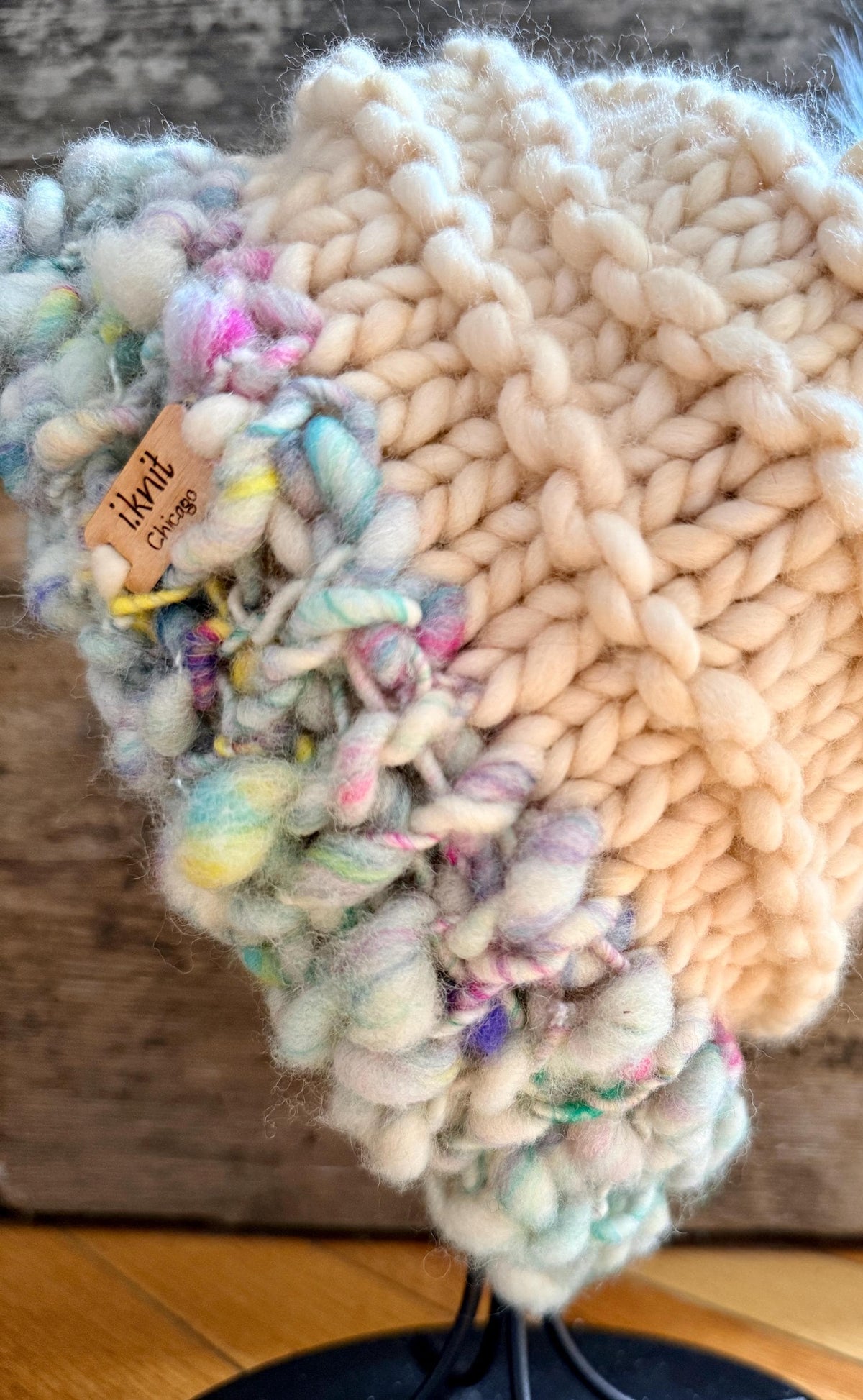 AQUAMARINE Textured Chunky Beanie