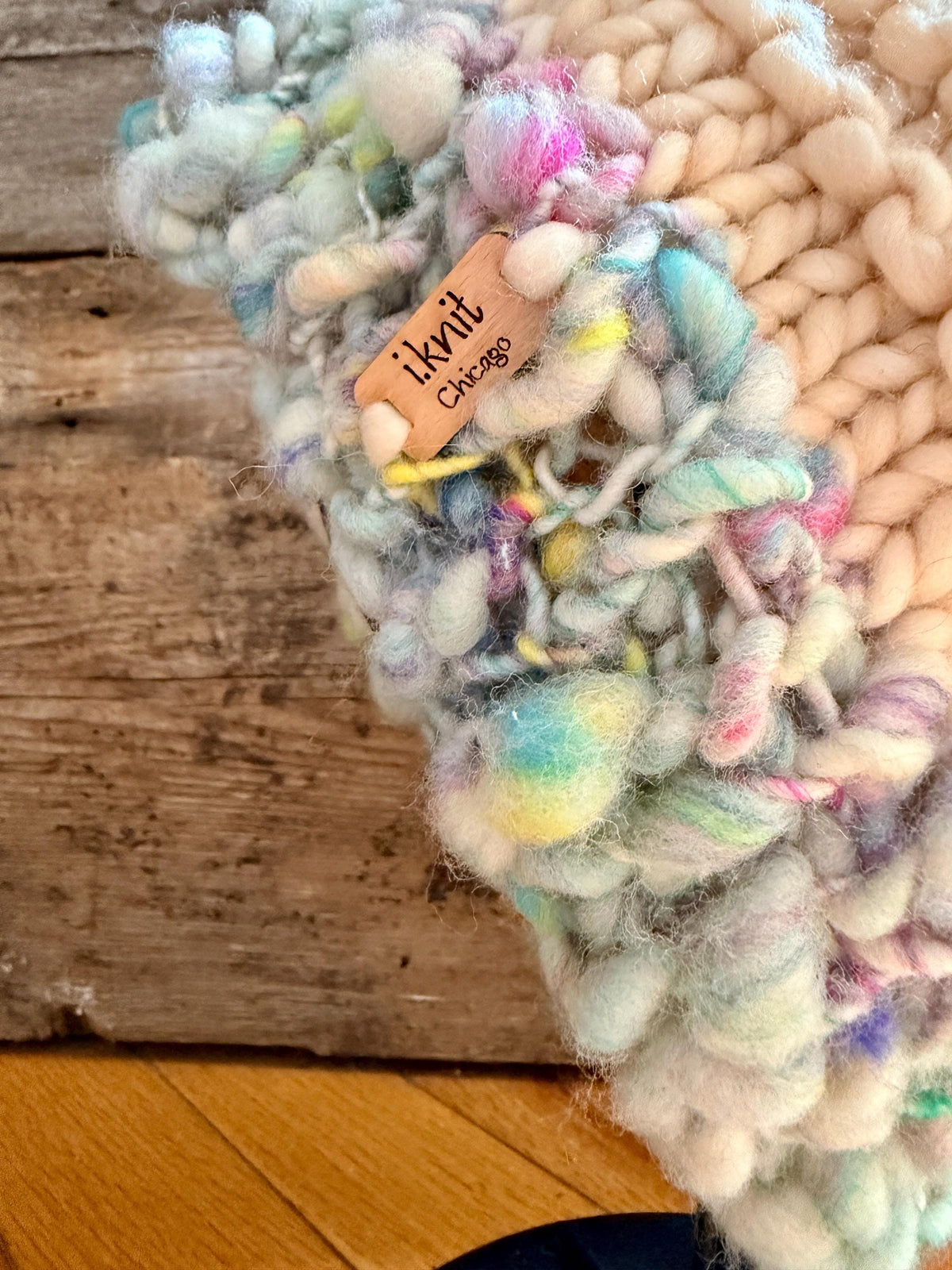 AQUAMARINE Textured Chunky Beanie