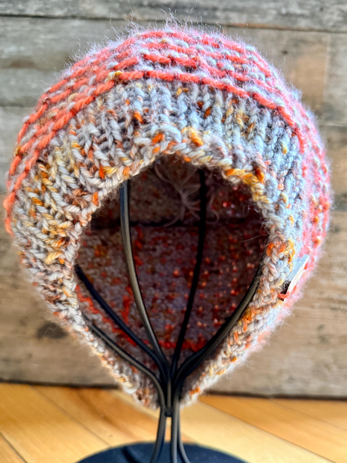 Pumpkin & Granite Knit Beanie
