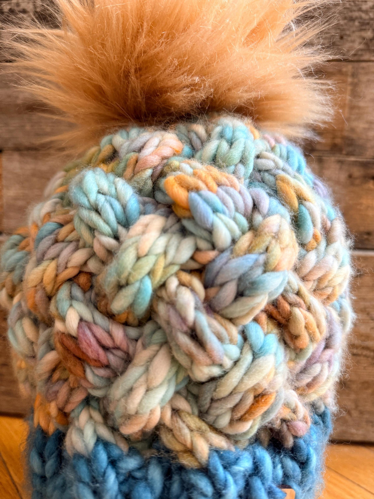 PEACOCK Super Cable Knit Beanie