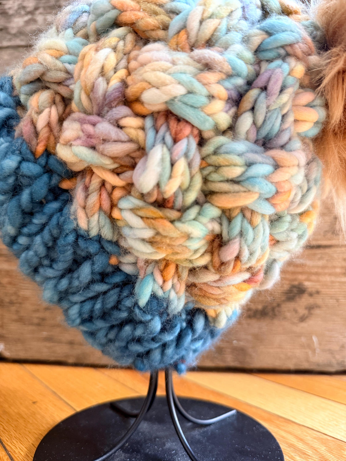PEACOCK Super Cable Knit Beanie