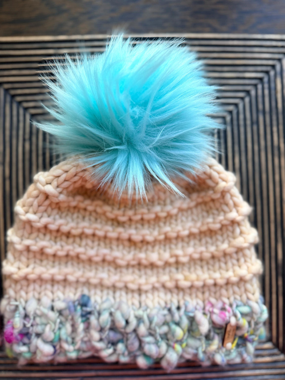AQUAMARINE Textured Chunky Beanie