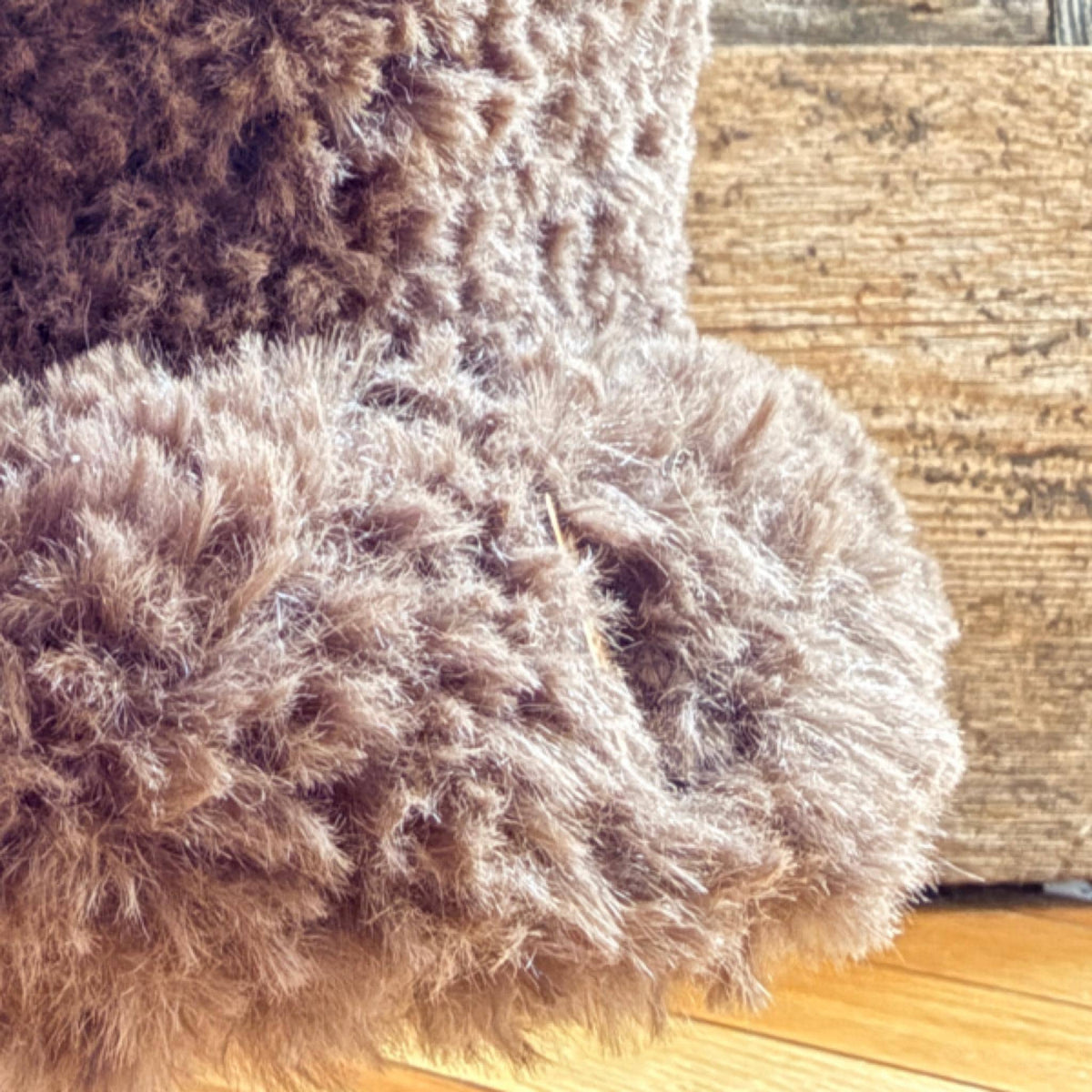 BROWNIE Furry Knit Bucket Hat
