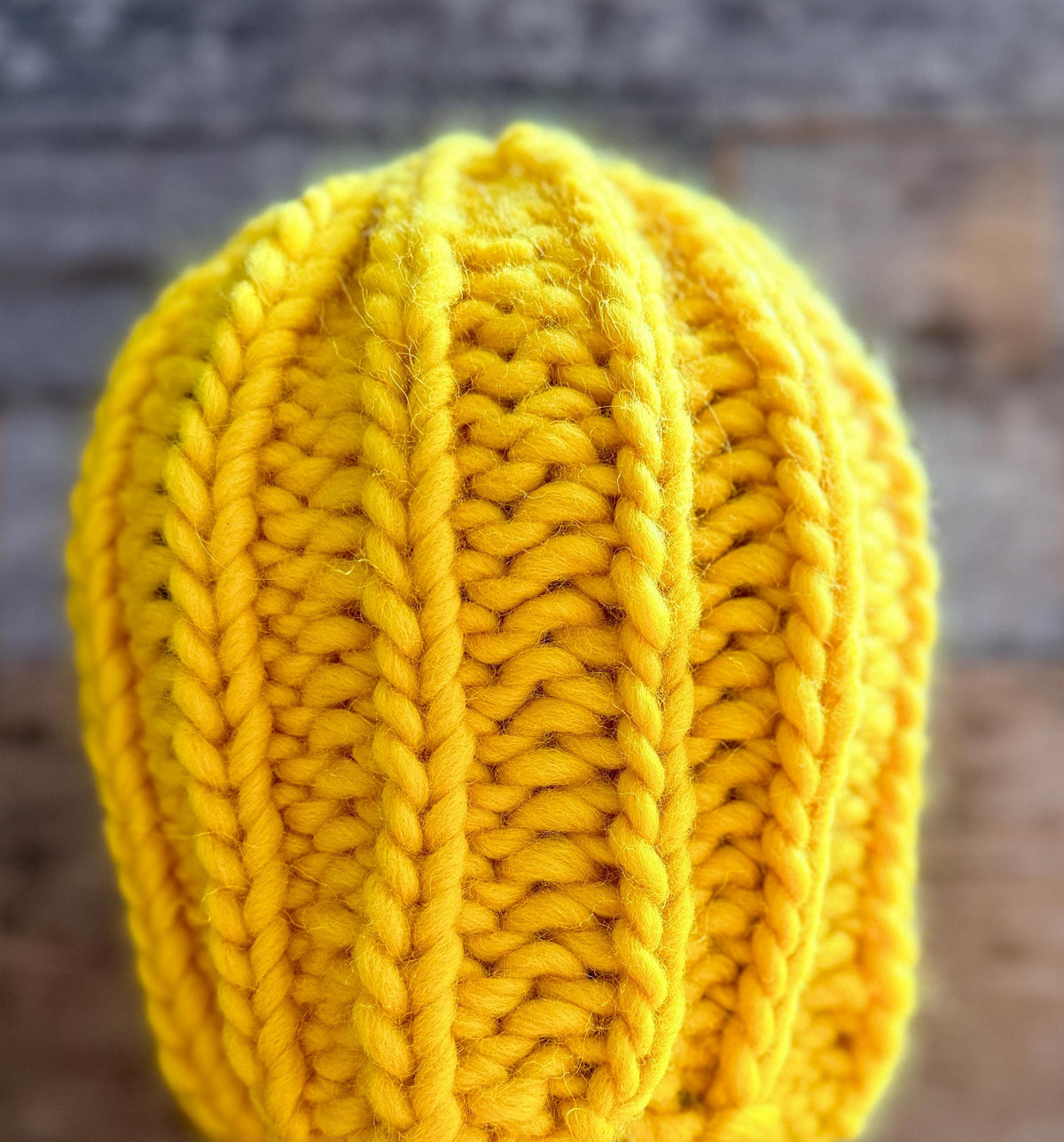LEMON Chunky Knit Beanie