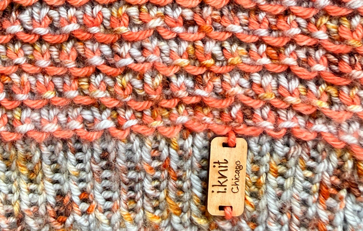Pumpkin & Granite Knit Beanie