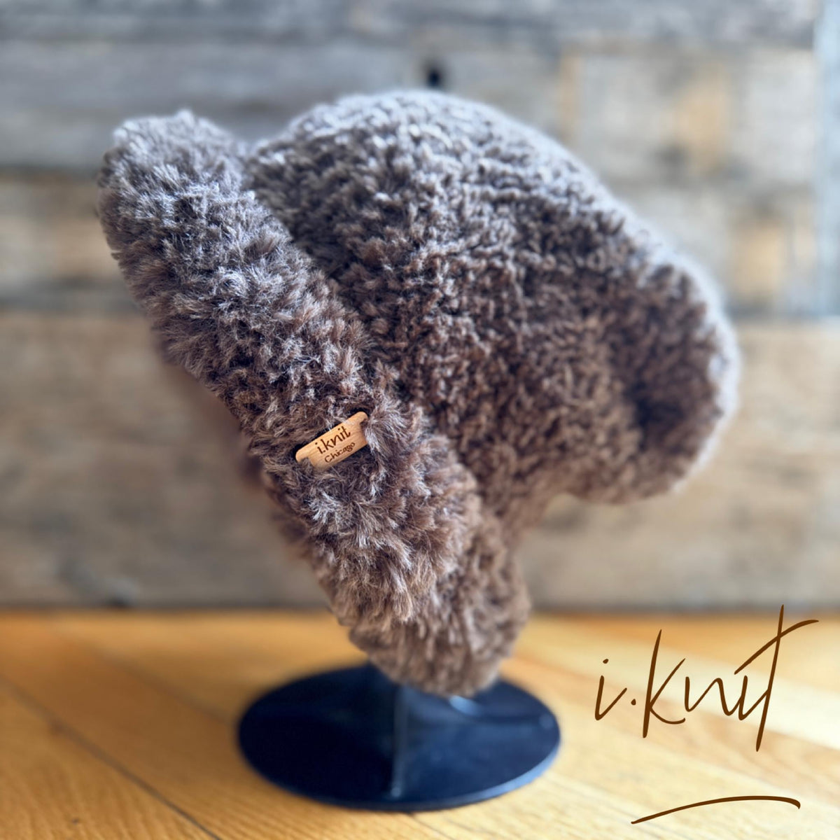 BROWNIE Furry Knit Bucket Hat