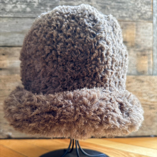 BROWNIE Furry Knit Bucket Hat