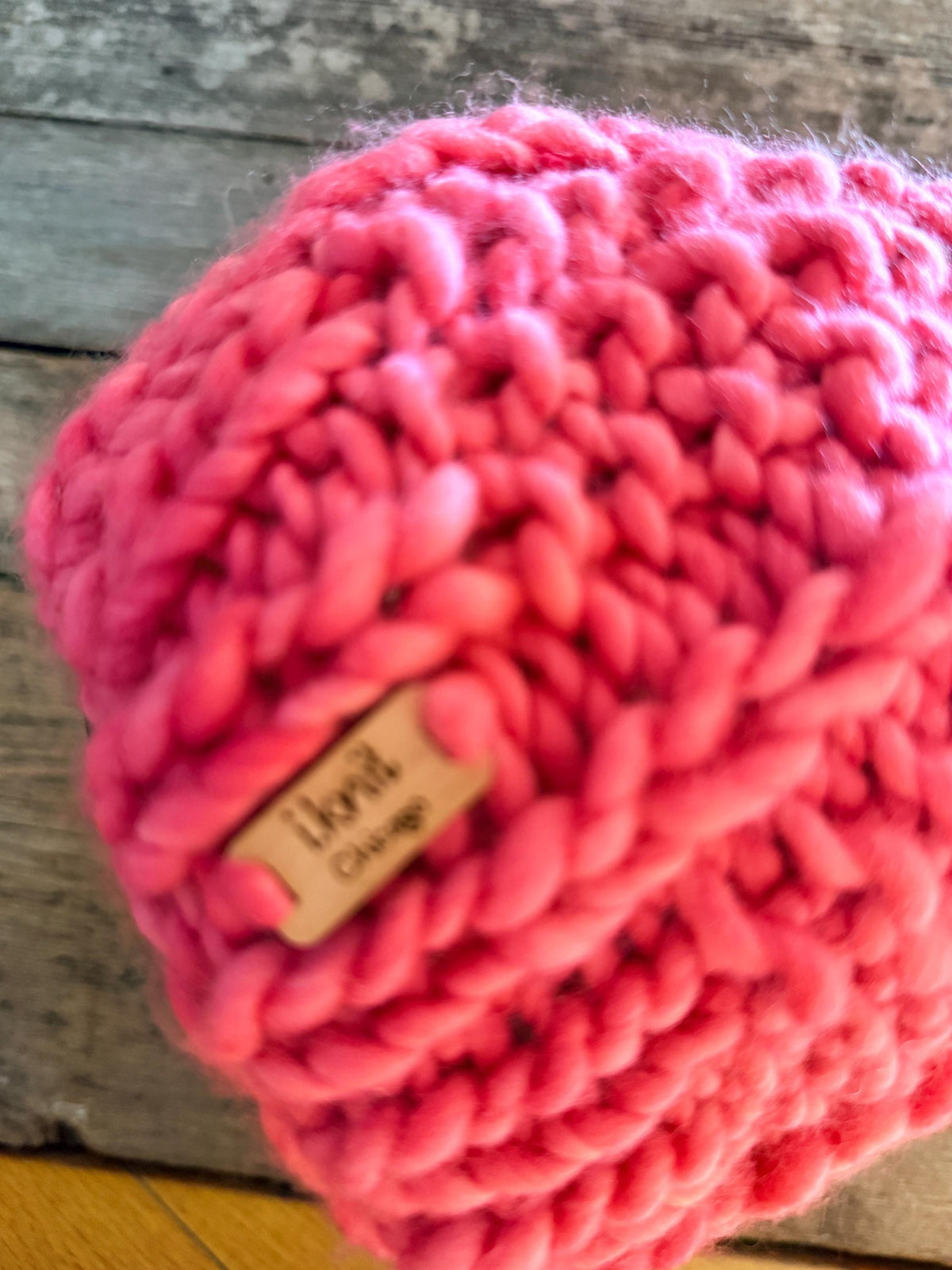 ELECTRIC PINK Chunky Knit Beanie