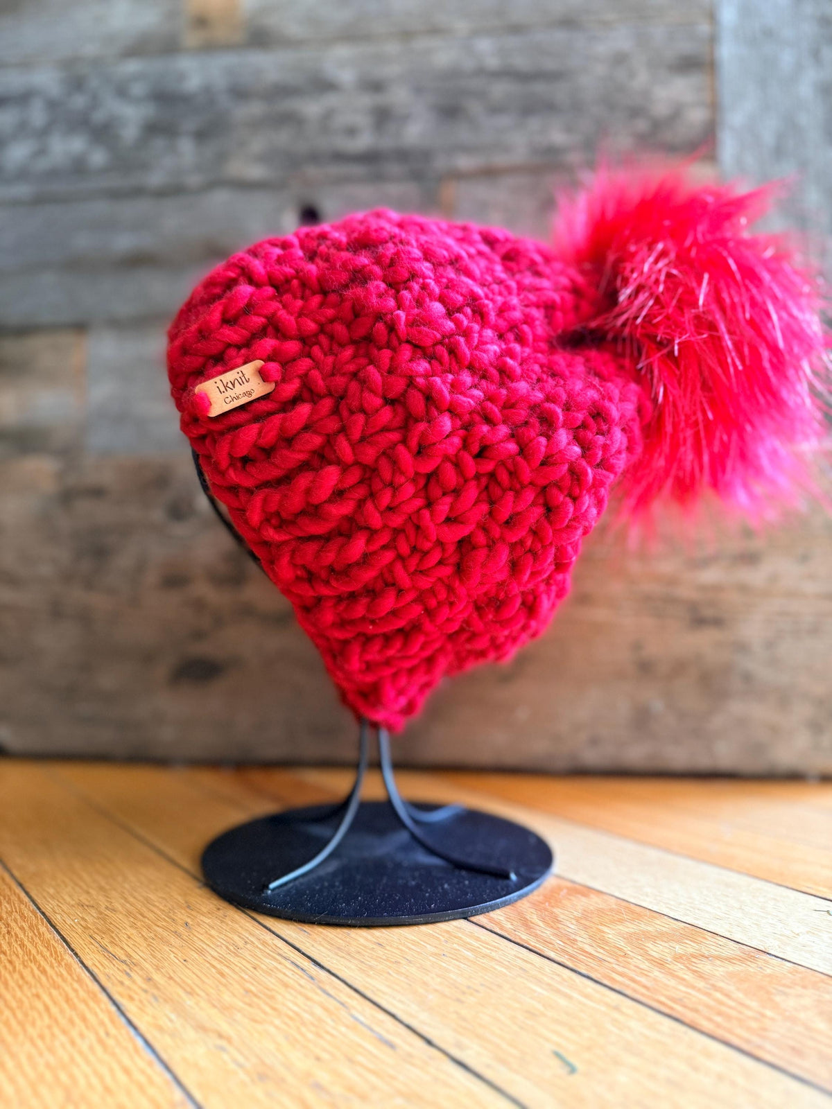 ALL-AMERICAN RED Chunky Knit Beanie