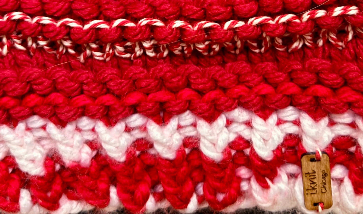Festive POINTSETTIA Christmas Knit Beanie