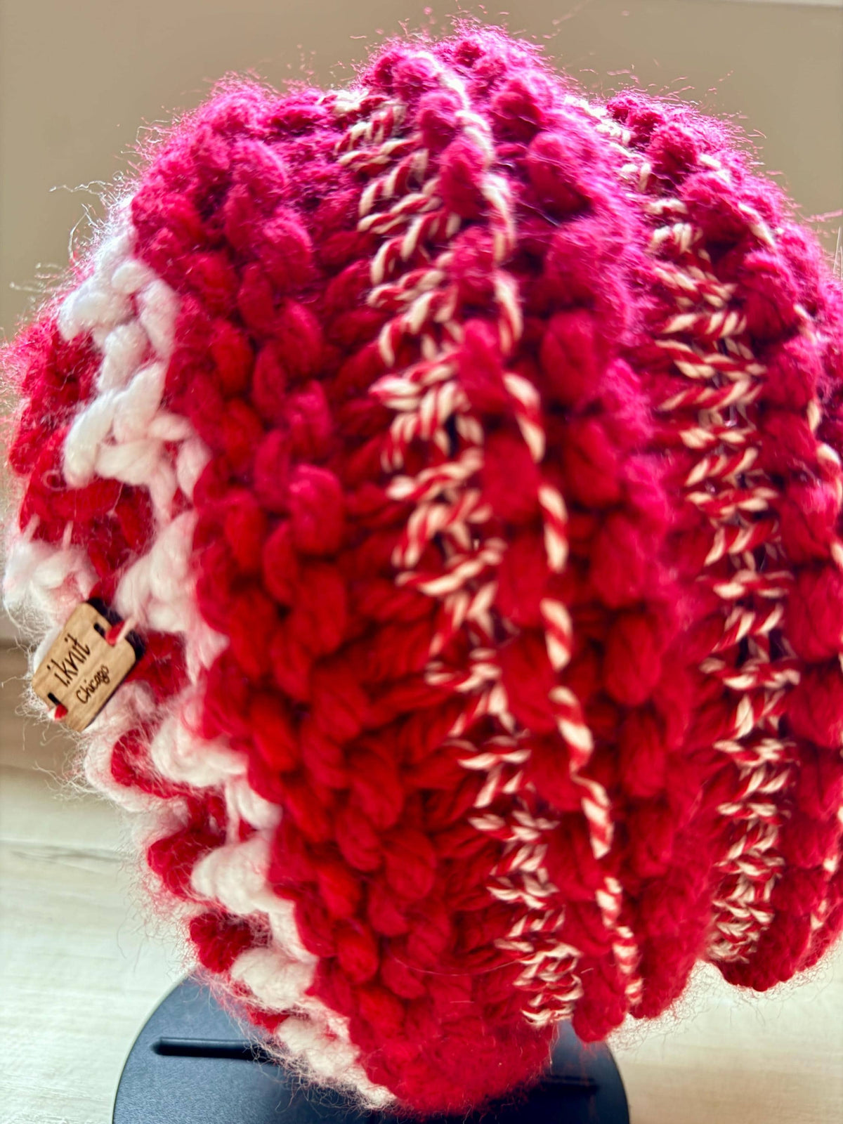 Festive POINTSETTIA Christmas Knit Beanie