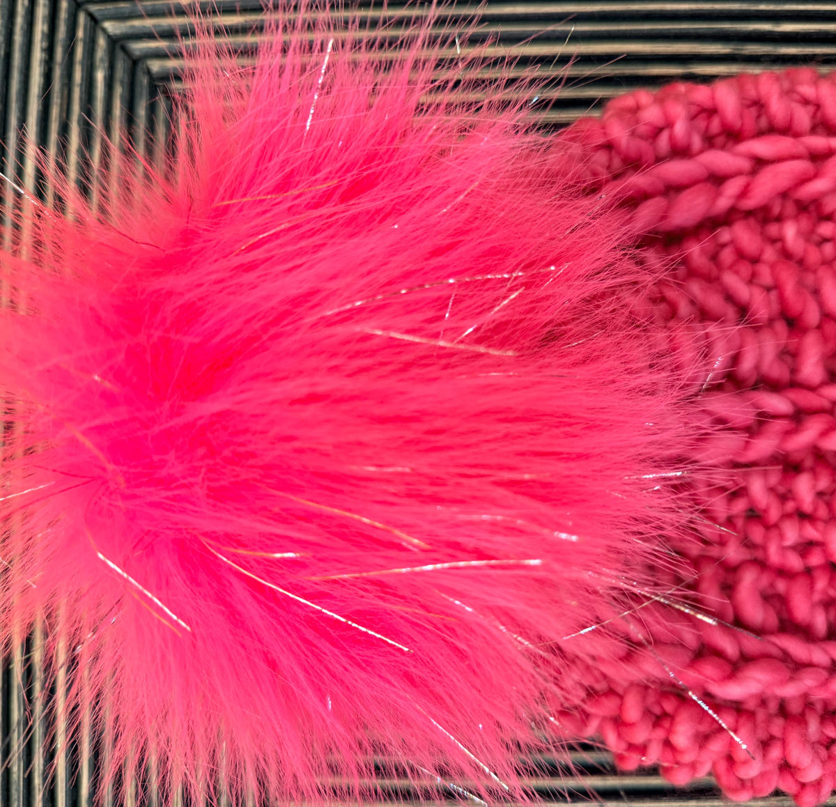 ELECTRIC PINK Chunky Knit Beanie