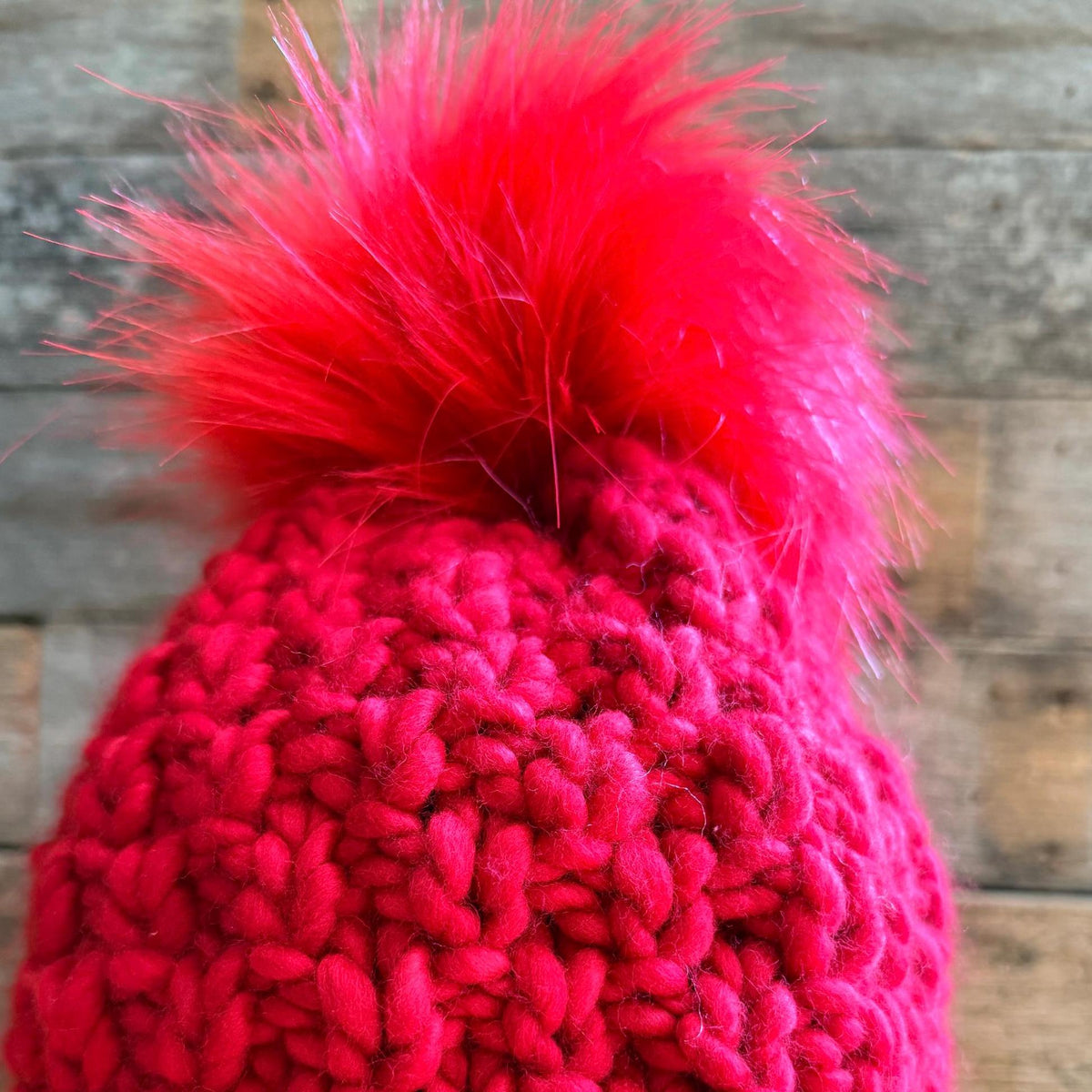 ALL-AMERICAN RED Chunky Knit Beanie