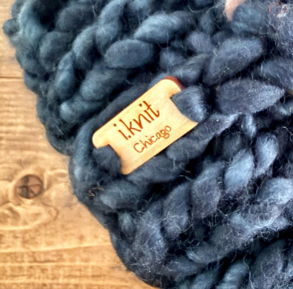 CONFETTI Navy Knit Beanie
