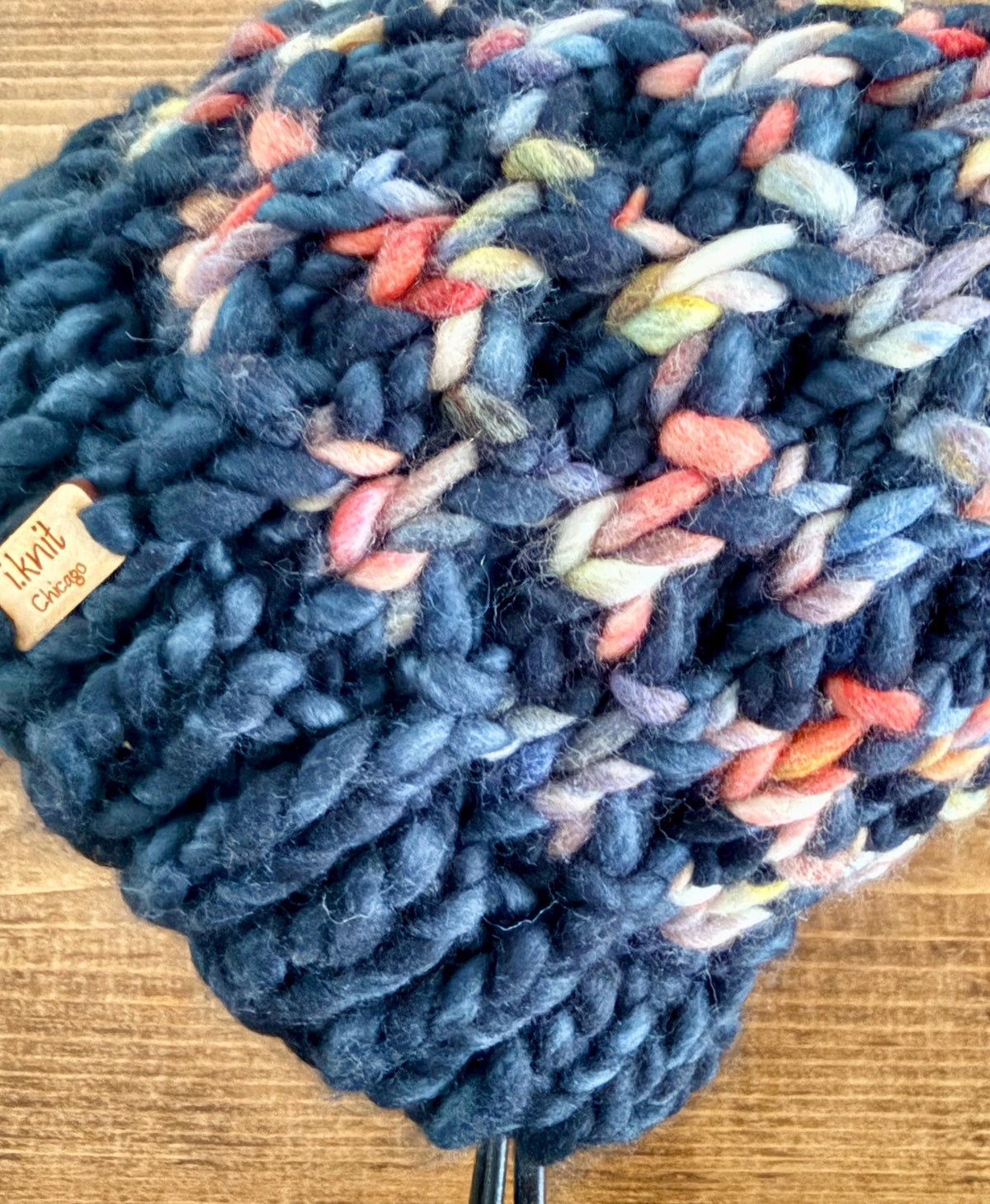 CONFETTI Navy Knit Beanie