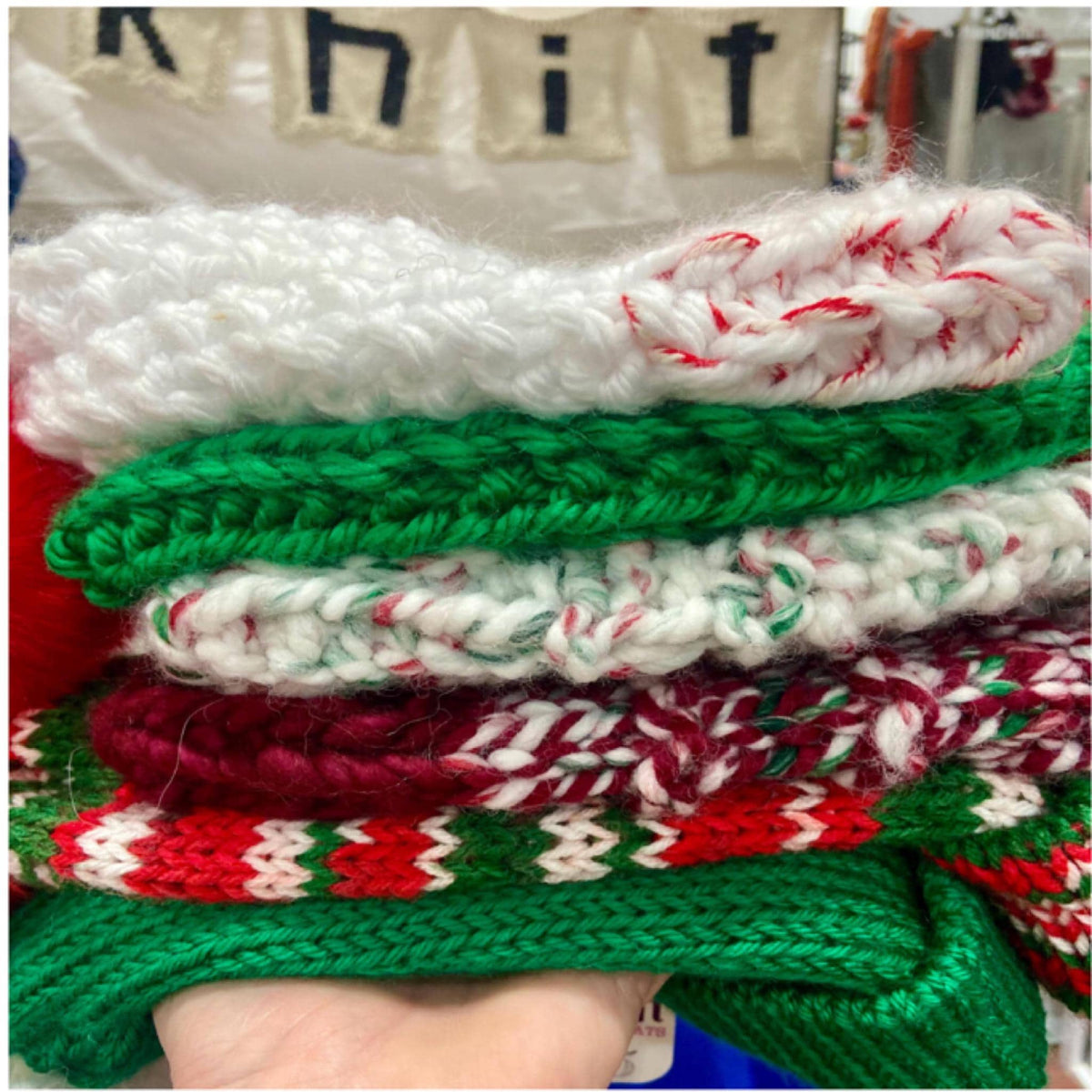 KRIS KRINGLE Hand Knit Beanie