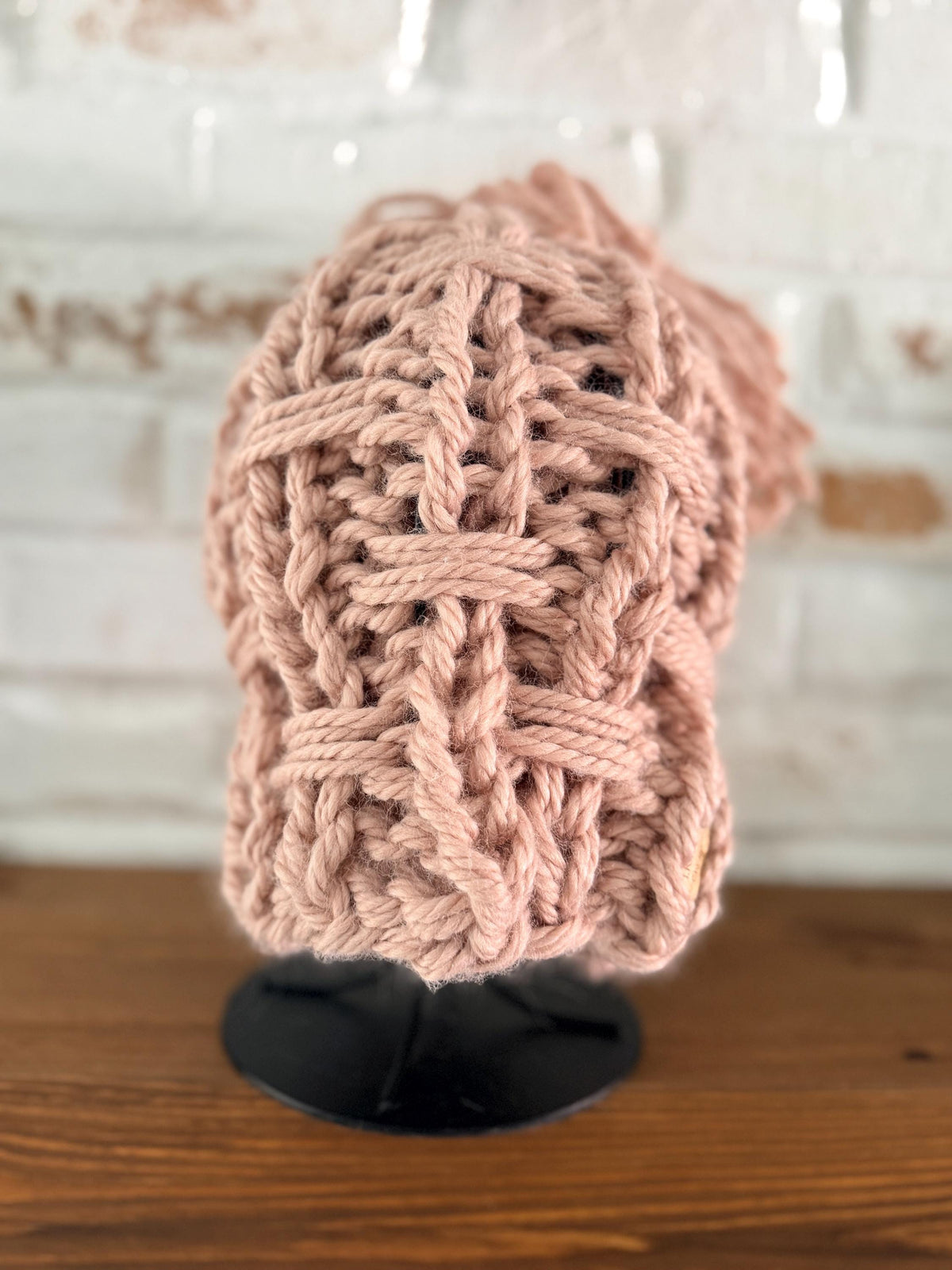 WHOLLY Peach Chunky Knit Beanie