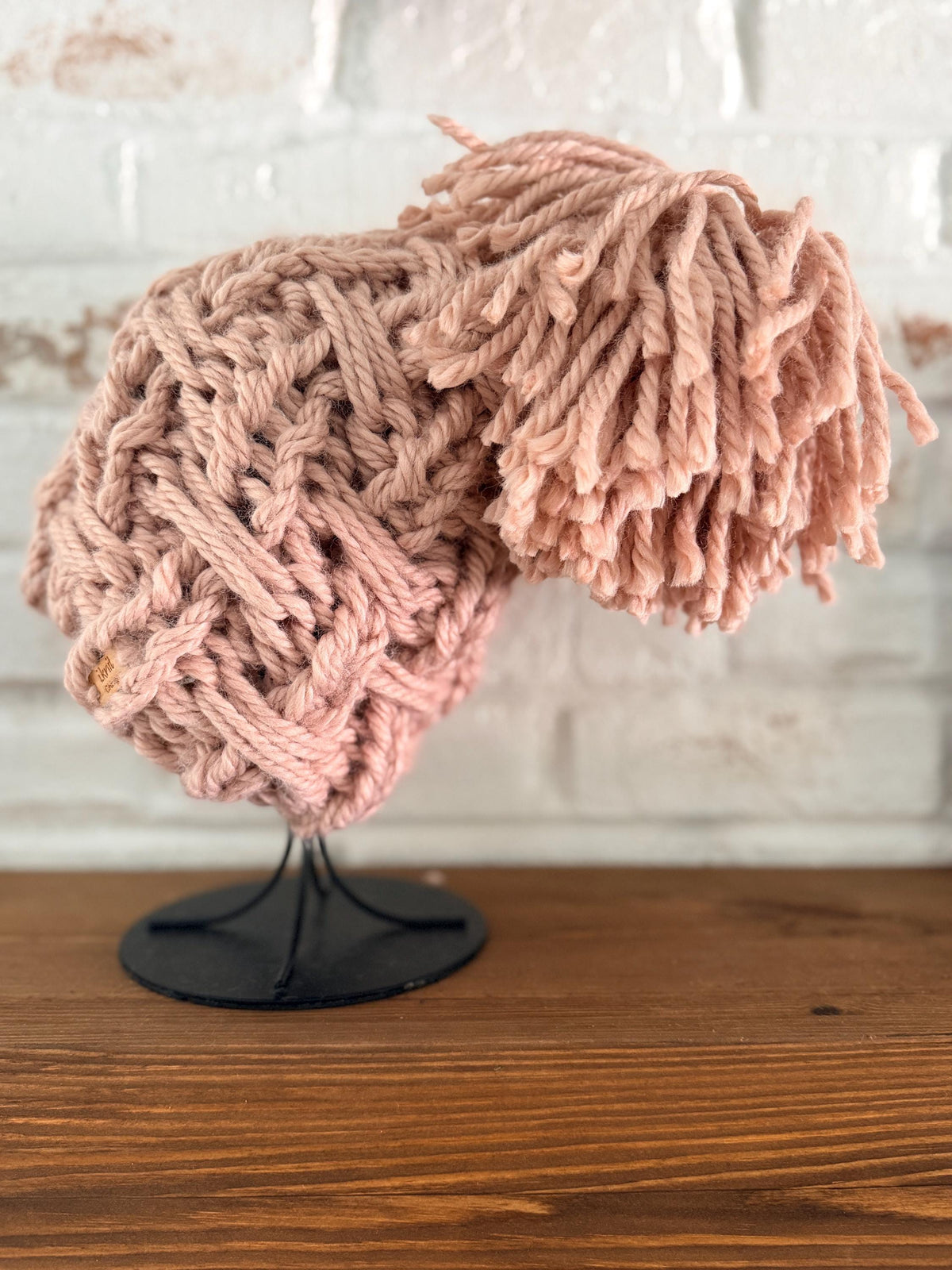 WHOLLY Peach Chunky Knit Beanie