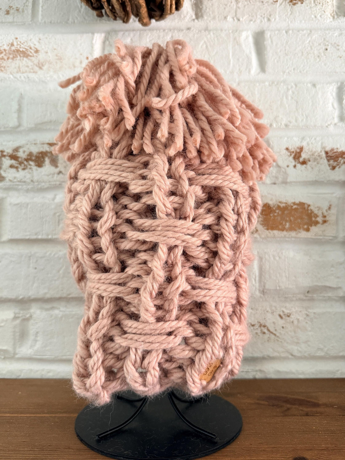 WHOLLY Peach Chunky Knit Beanie