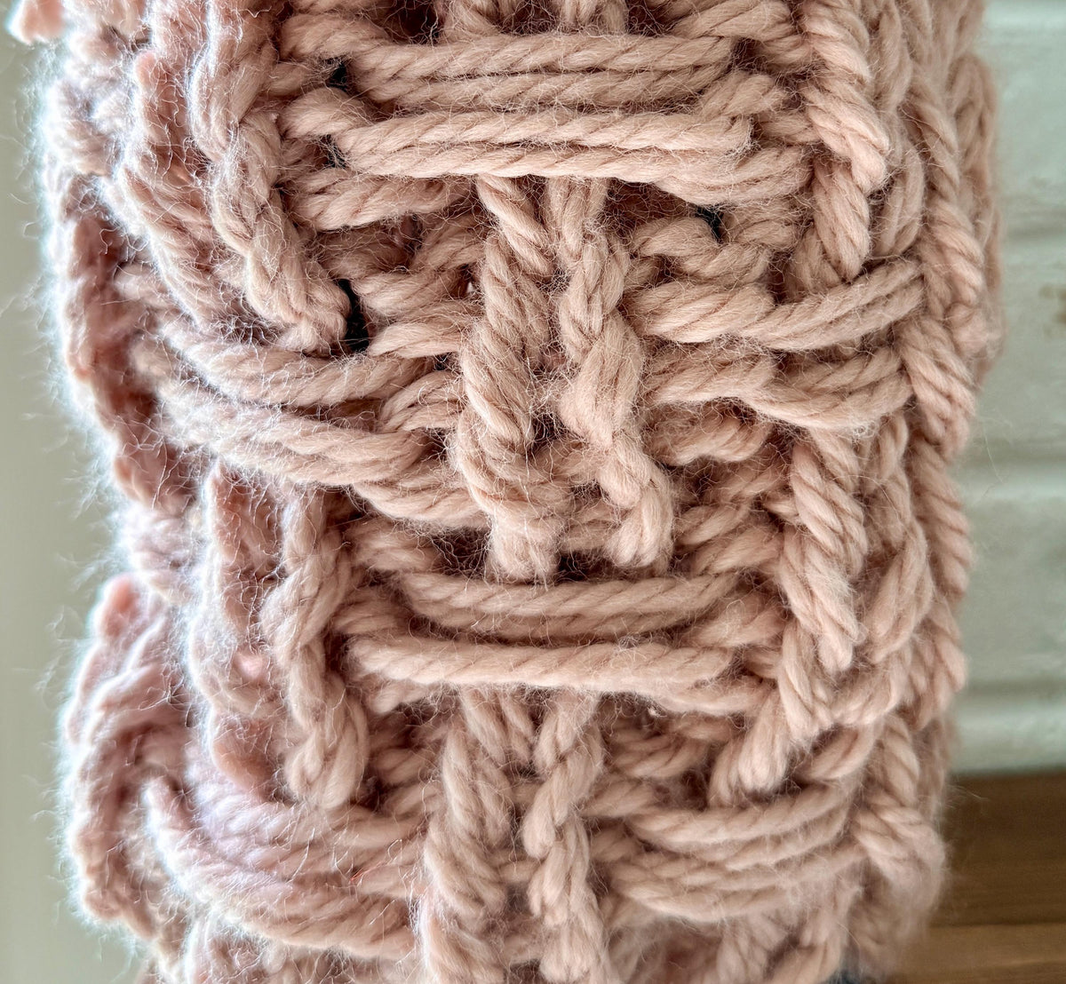 WHOLLY Peach Chunky Knit Beanie