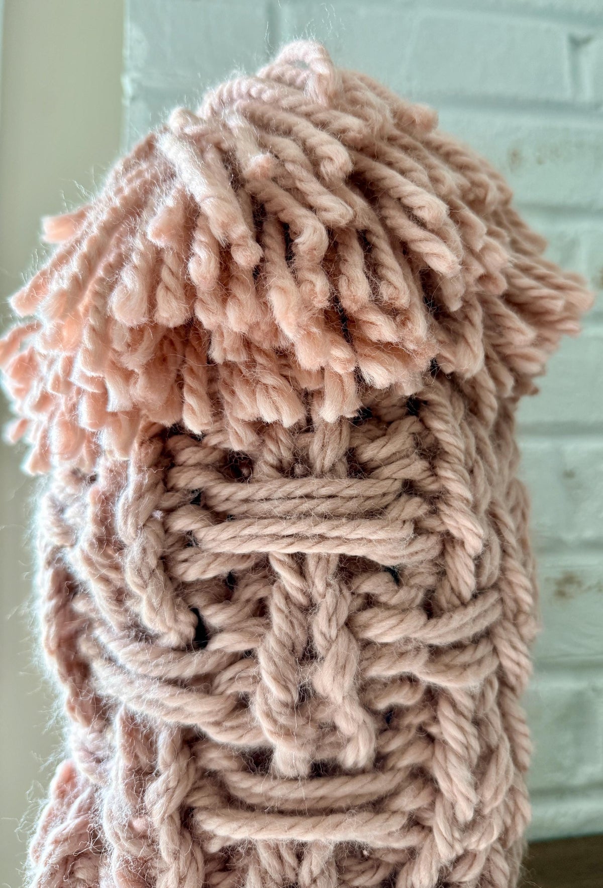 WHOLLY Peach Chunky Knit Beanie