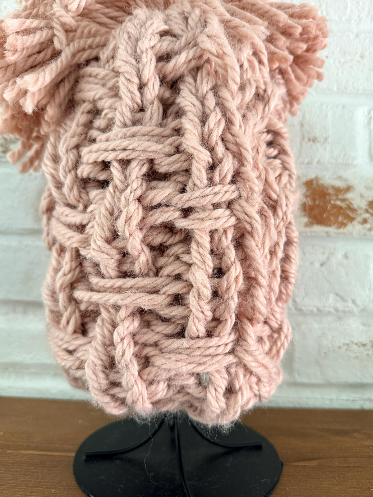 WHOLLY Peach Chunky Knit Beanie