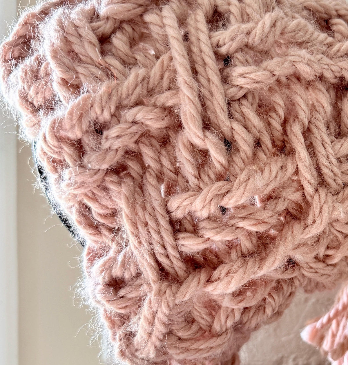 WHOLLY Peach Chunky Knit Beanie