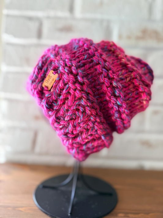 FOREVER PINK Messy Bun Beanie