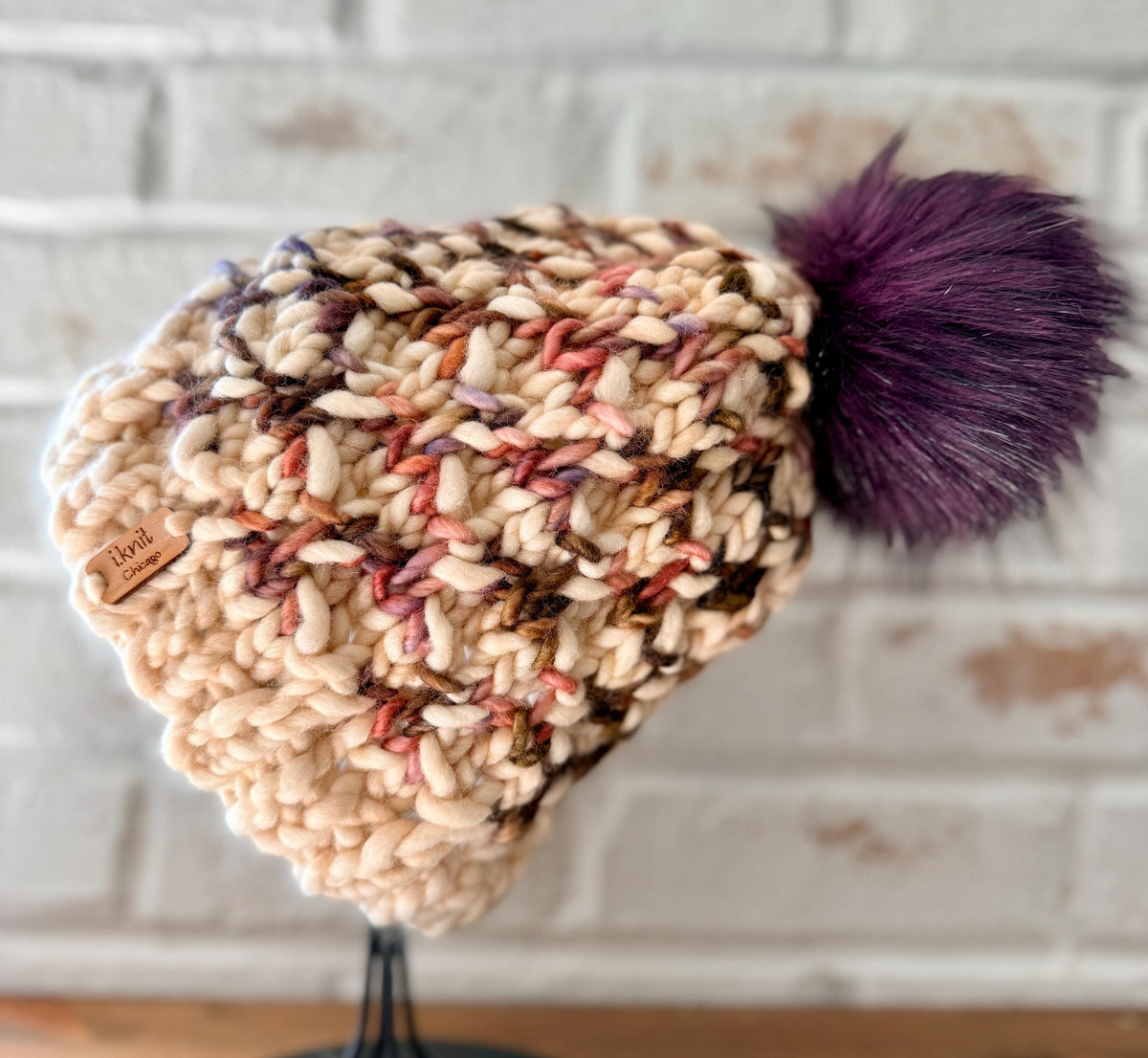 BOYSENBERRY Chunky Merino Wool Knit Hat