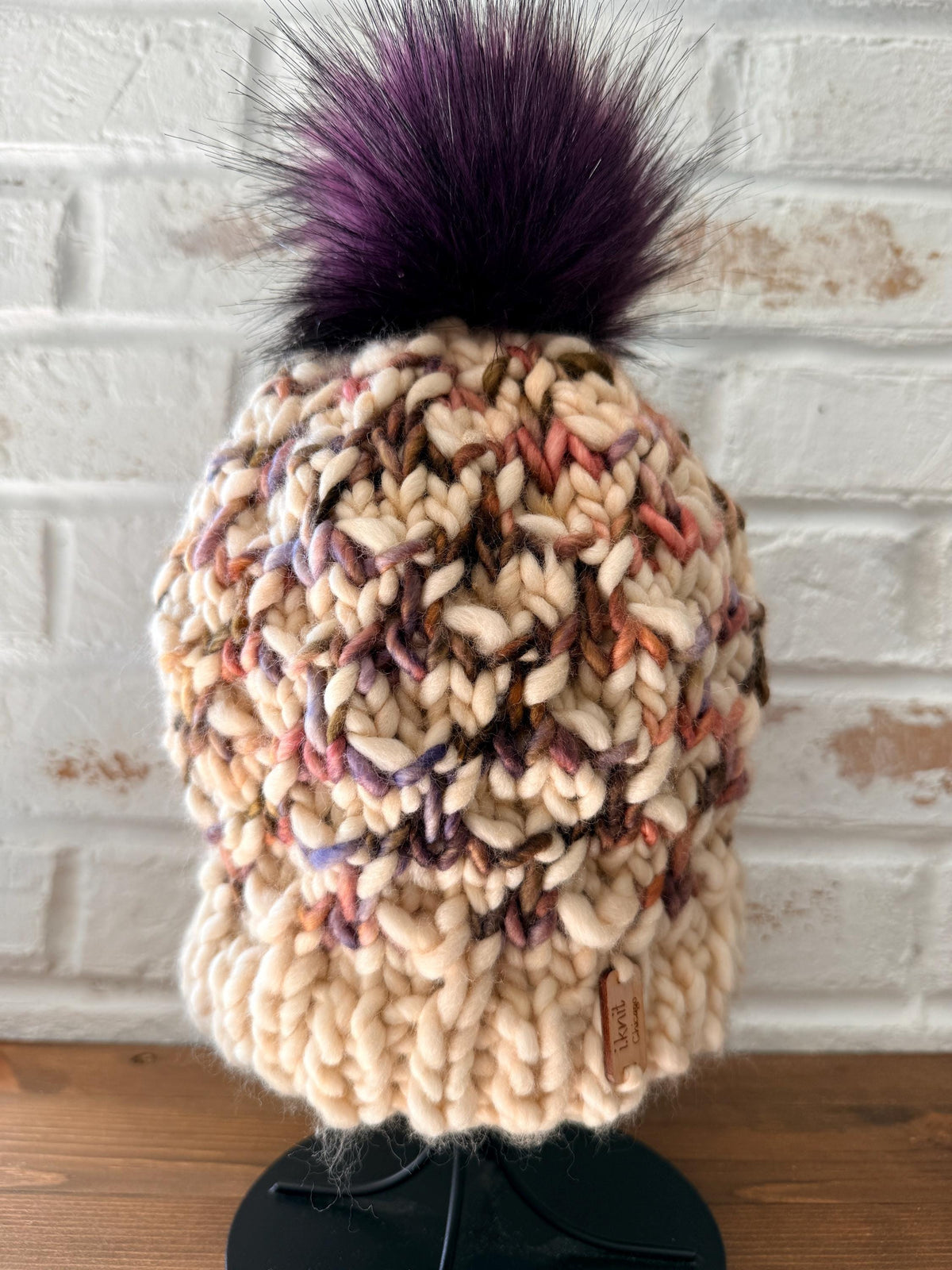 BOYSENBERRY Chunky Merino Wool Knit Hat