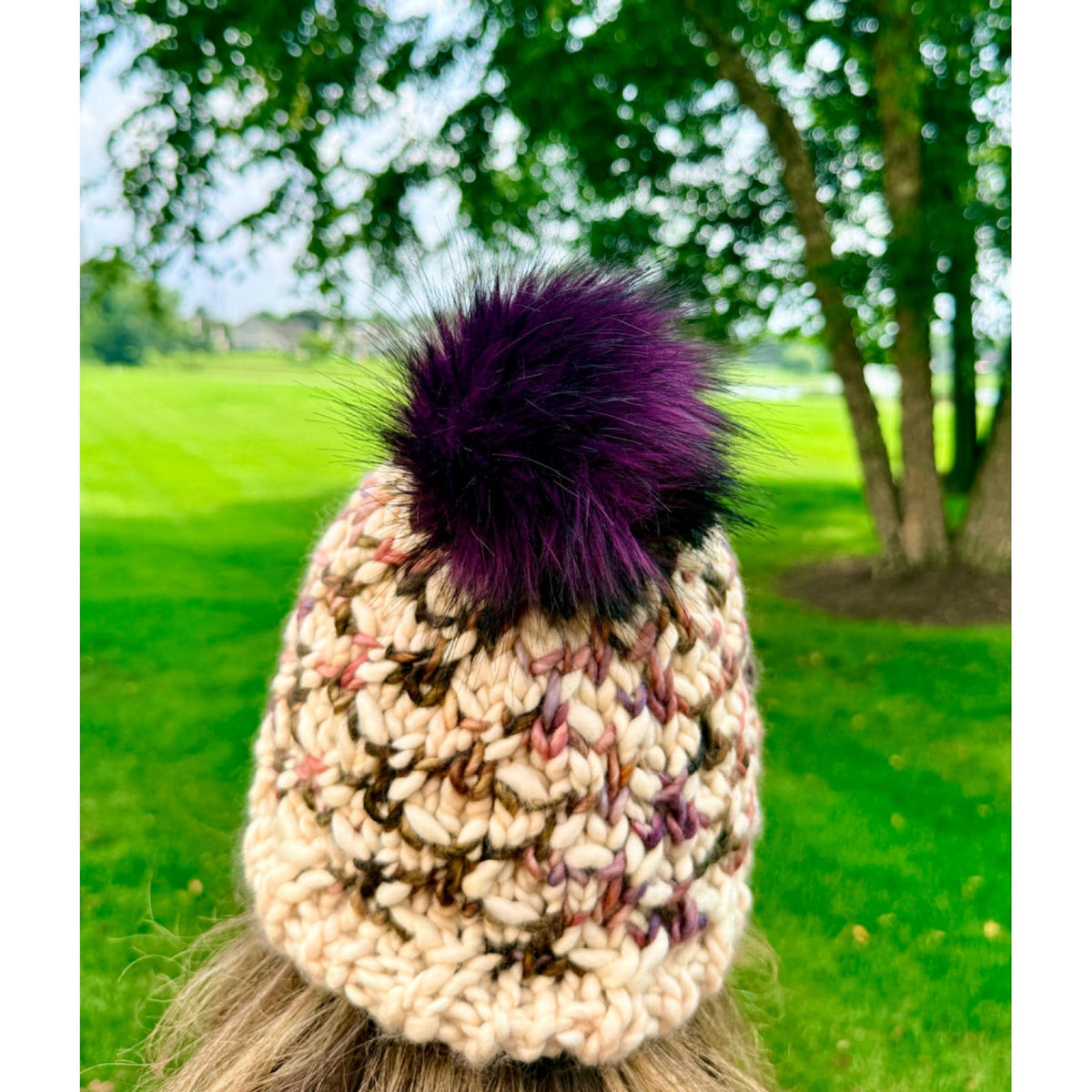 BOYSENBERRY Chunky Merino Wool Knit Hat