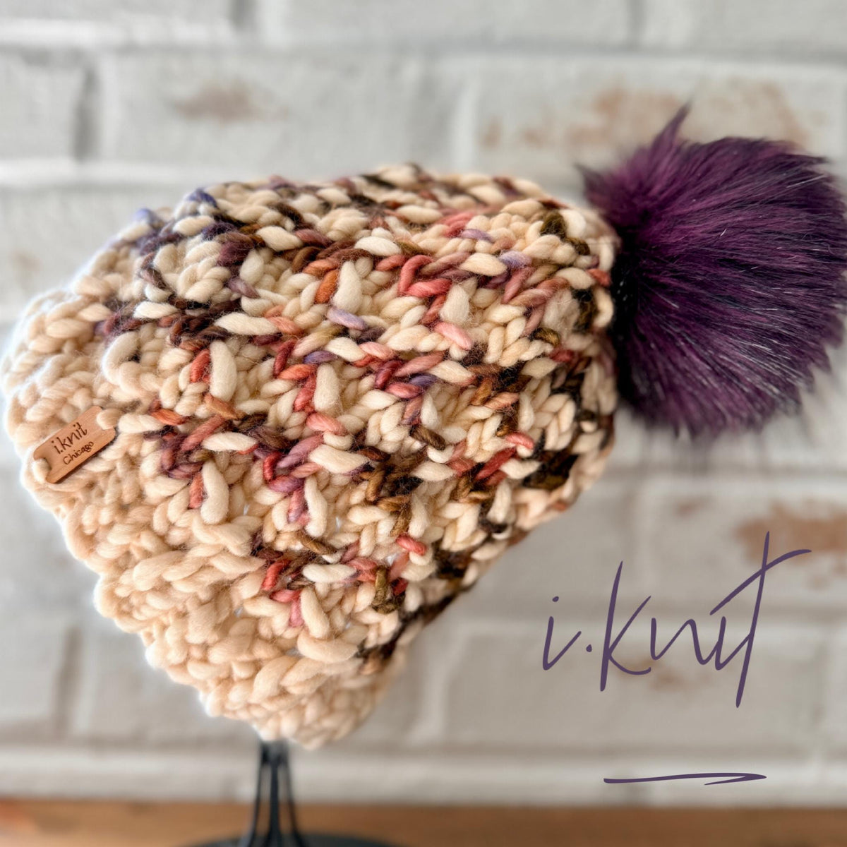 BOYSENBERRY Chunky Merino Wool Knit Hat