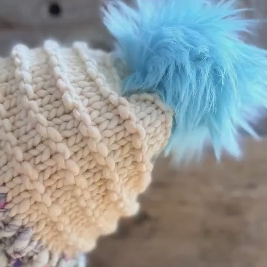 AQUAMARINE Textured Chunky Beanie