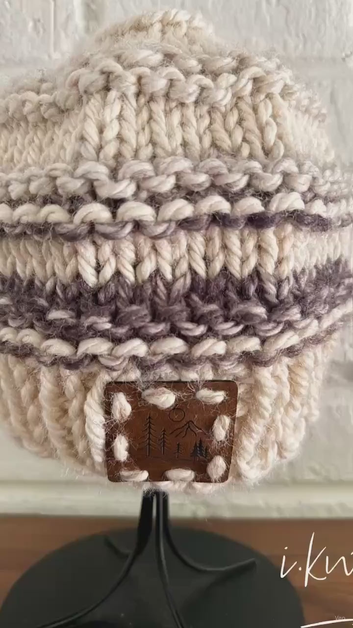 GRAVEL Messy Bun Beanie